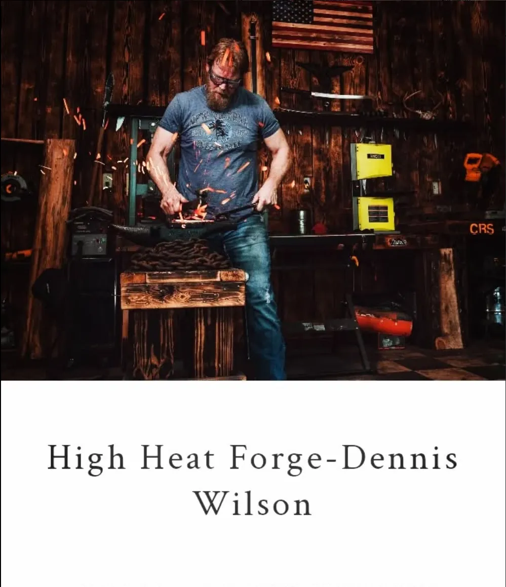 Dennis Wilson at the forge